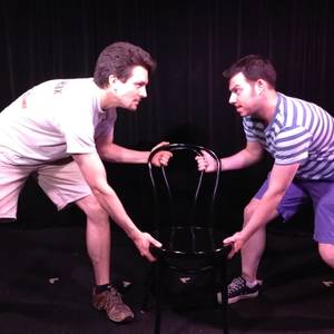 Jonathan Shuey (L) and Marc Sacco in the Buffalo United Artists production of 'Incident on Crescent Road', June 2012.